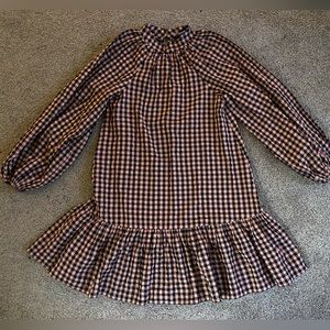 Asos Design Pink and Black Long Sleeve Striped Dress